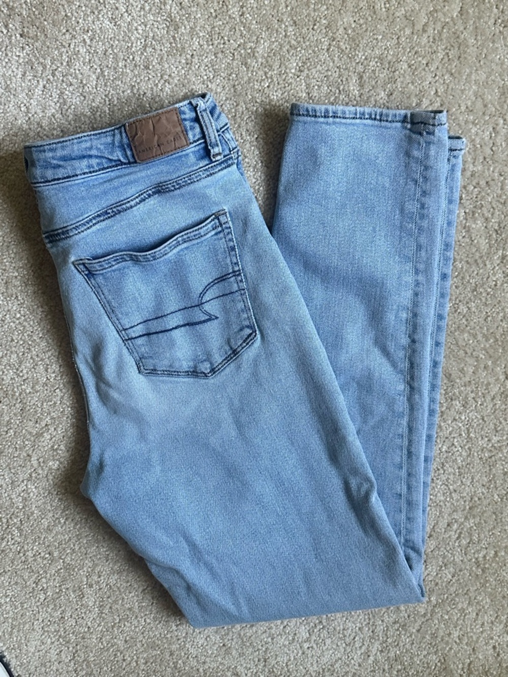 American Eagle Outfitters Light Wash Slim Straight Jeans